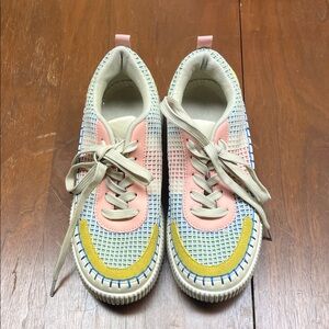 Nicole Miller New York Mixed Media Platform Shoes Women’s 9